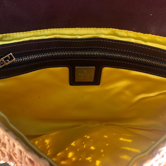 AuthVintage Fendi Straw Bag Baguette - Picture 7 of 8